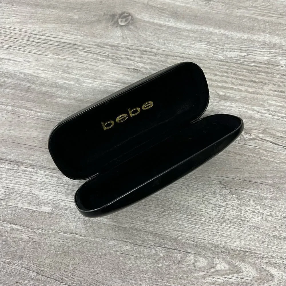 BEBE Black Sunglasses Eyeglass Clamshell Hard Case